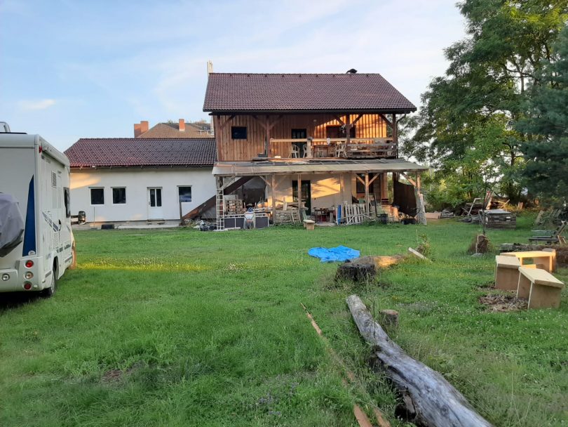 Strohballenhaus Gmünd Infill Wrapping